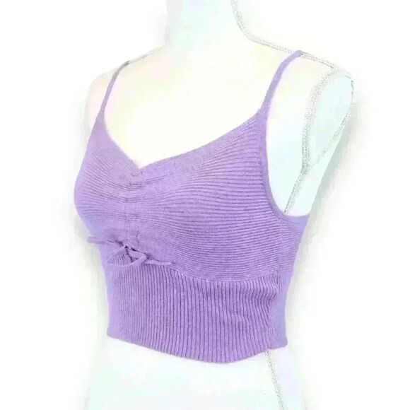 Kendall & Kylie Lavender Ribbed Knit Tank Top – Size XS - Picture 5 of 8